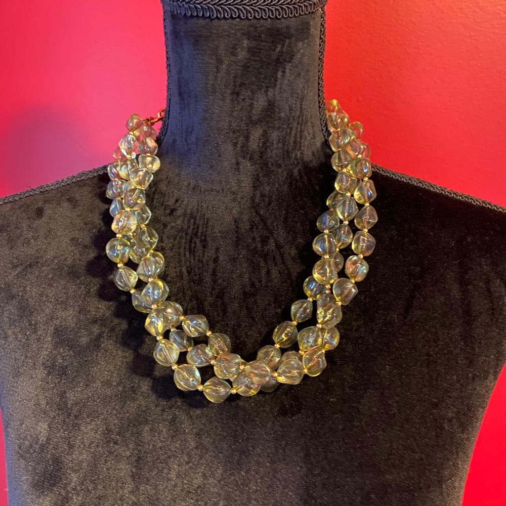Statement necklace sage green